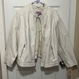 levi’s womens faux leather motocross racer jacket size 3x